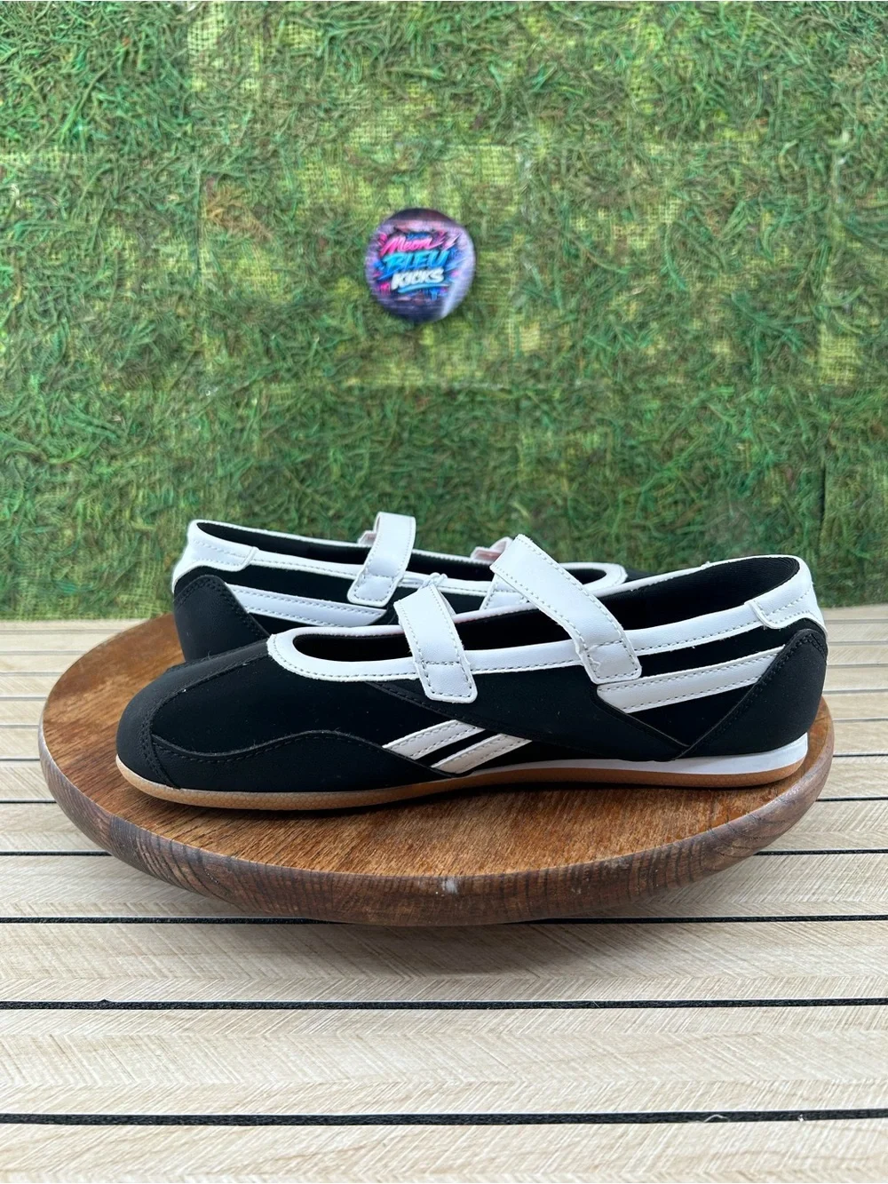 Reebok Black and white Mary Jane sneakers